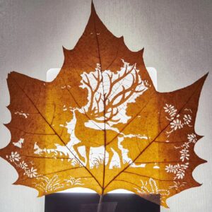 Premium Bespoke · Artisanal Hand-Deer in the Forest Design